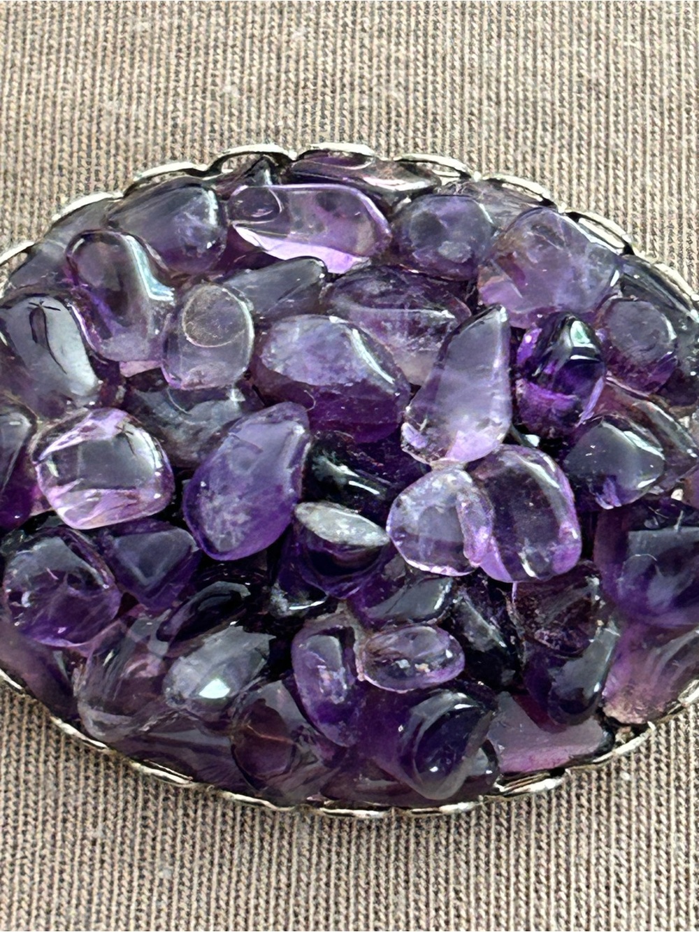 Purple Amethyst Decorative Accent Brooch vintage jewelry
